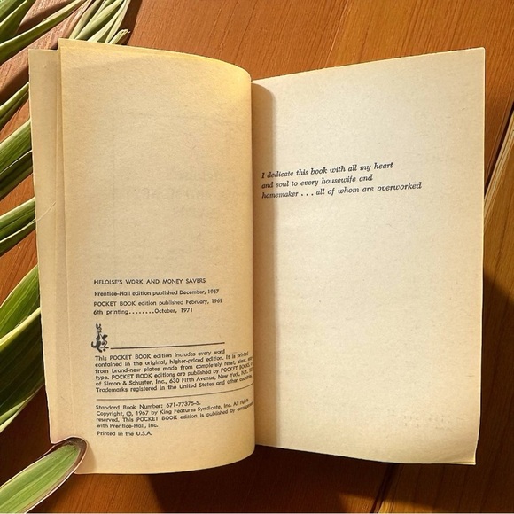 VINTAGE 1971 Heloise’s Work and Money Savers Paperback – 6th Printing - Picture 6 of 7